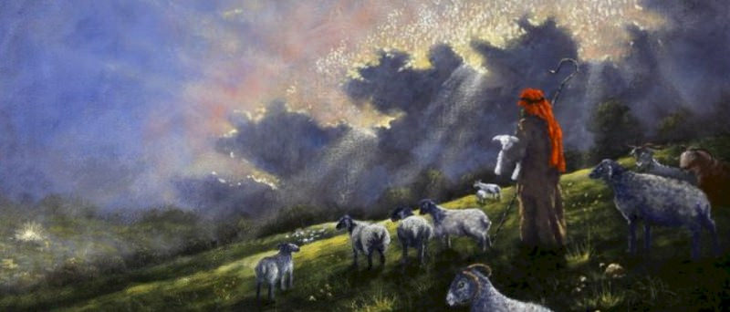 While shepherds watched their flocks by night
